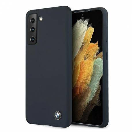 Etui Bmw Silicone Signature Na Samsung Galaxy S21+ - Granatowe