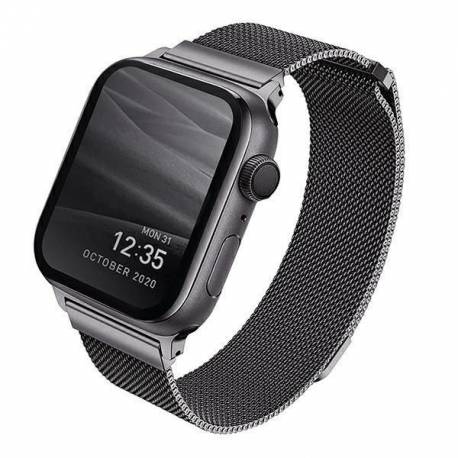 Pasek Uniq Dante Stainless Steel Na Apple Watch 1/2/3/4/5/6/7/8/se/se2 38/40/41Mm - Grafitowy