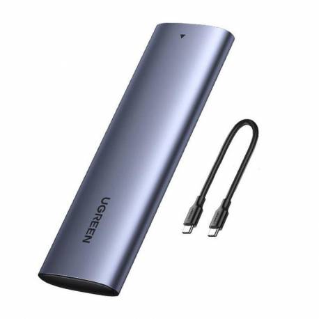 Ugreen Kieszeń Na Dysk Ssd M.2 Obudowa Dysku Usb 3.2 Gen 2 (Superspeed Usb 10 Gbps) + Kabel Usb Typ C 0,5M Szary (Cm400 10902)