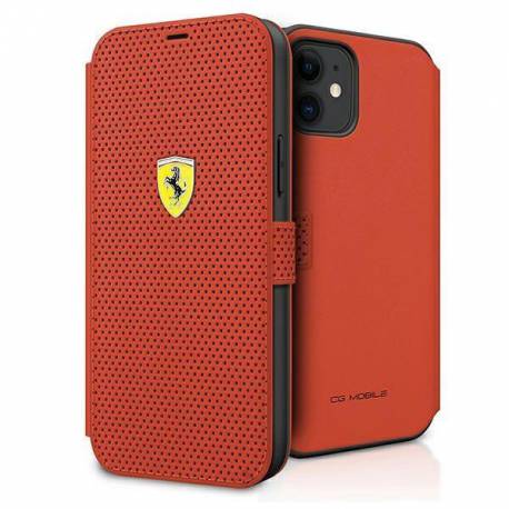 Etui Ferrari Off Track Perforated Na Iphone 12 Mini - Czerwone