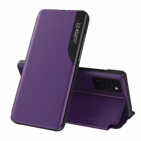 Eco Leather View Case Elegancki Futerał Etui Z Klapką I Funkcją Podstawki Samsung Galaxy A72 4G Fioletowy