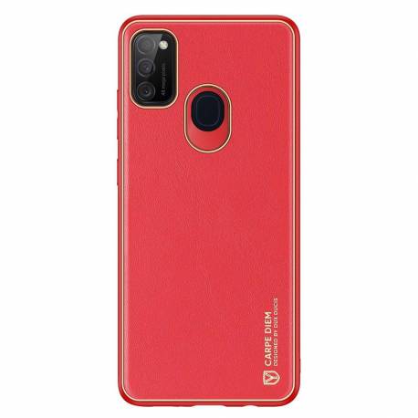 Dux Ducis Yolo Eleganckie Etui Pokrowiec Ze Skóry Ekologicznej Samsung Galaxy M30S Czerwony