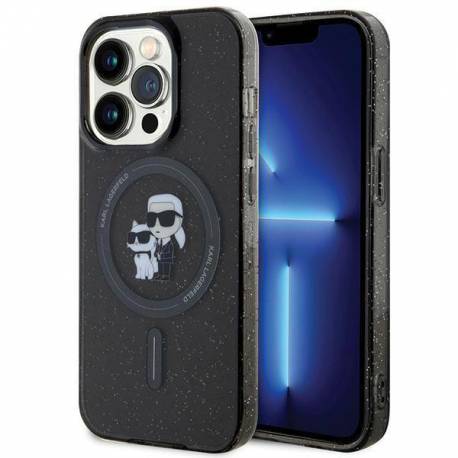 Etui Karl Lagerfeld Karl&choupette Glitter Magsafe Na Iphone 15 Pro - Czarne
