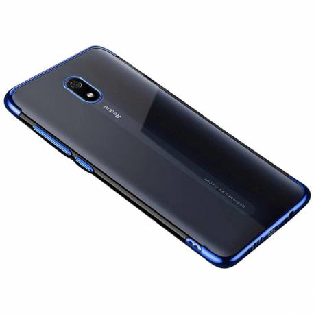 Clear Color Case Żelowy Pokrowiec Etui Z Metaliczną Ramką Xiaomi Redmi 8A Niebieski
