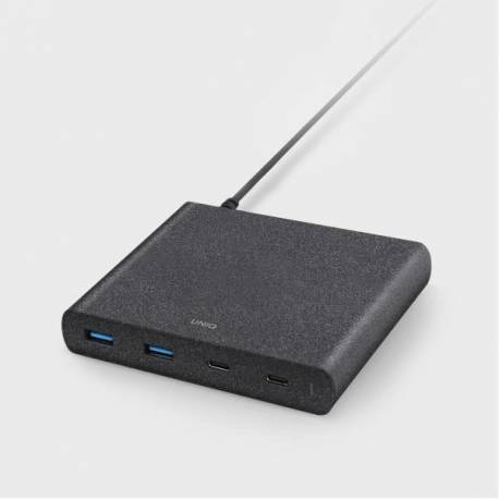 Hub Uniq Surge Lithos Collective 90W 2Xusb-A Qc 3.0 / 2Xusb-C Pd 3.0 - Czarny