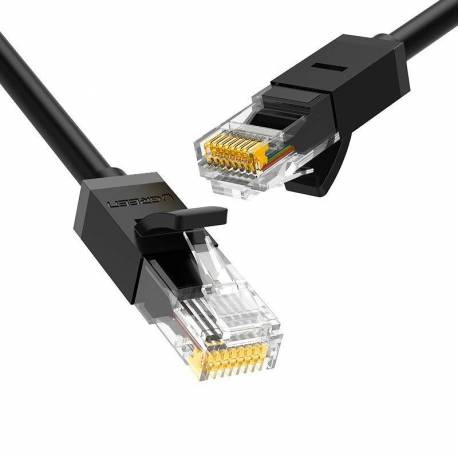 Ugreen Kabel Przewód Internetowy Sieciowy Ethernet Patchcord Rj45 Cat 6 Utp 1000Mbps 1M Czarny (20159)