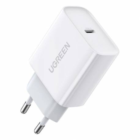 Ugreen Ładowarka Sieciowa Usb Power Delivery 3.0 Quick Charge 4.0+ 20W 3A Biały (60450)