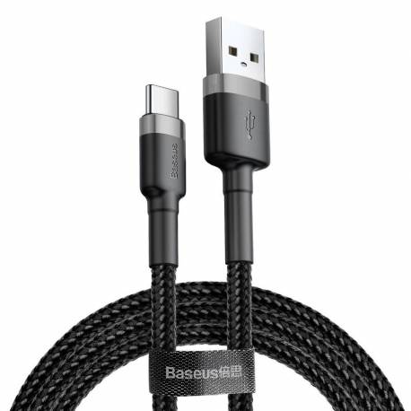 Kabel Baseus Cafule Cable Usb-A / Usb-C Qc3.0 2A 3M - Szaro-Czarny