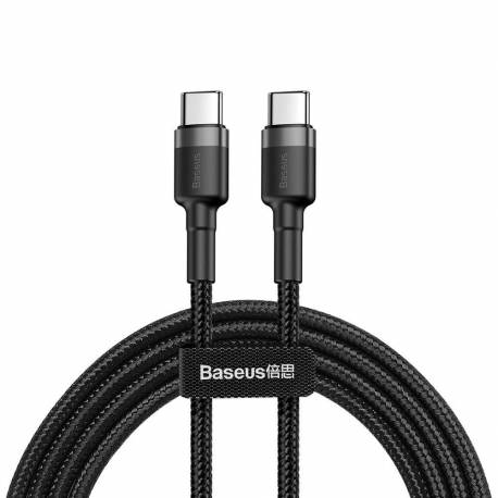 Kabel Baseus Catklf-Gg1 Usb-C - Usb-C Pd Qc 60W 3A 480Mb/s 1M - Czarno-Szary