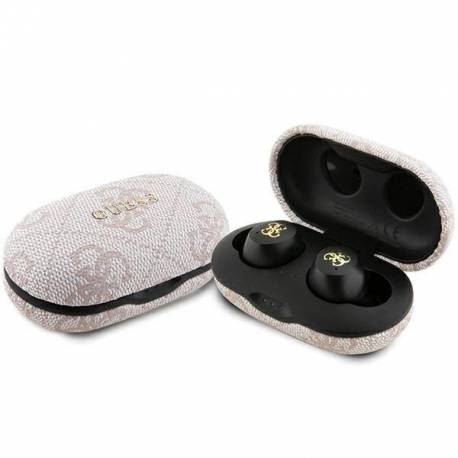 Słuchawki Bluetooth Tws Guess 4G Metal Ze Stacją Dokującą Enc - Różowe