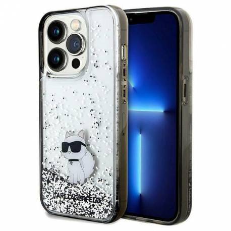 Etui Karl Lagerfeld Liquid Glitter Choupette Na Iphone 14 Pro - Przezroczyste