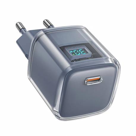 Ładowarka Acefast A53 Pd 30W Gan Usb-C Z Wyświetlaczem - Szara