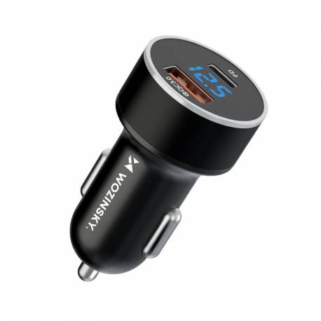 Ładowarka Samochodowa Wozinsky Wdccac Usb-C Usb-A 36W - Czarna