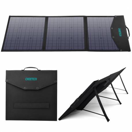 Choetech ładowarka solarna składana 120W 1 x USB Typ C / 2 x USB Typ A (SC008)