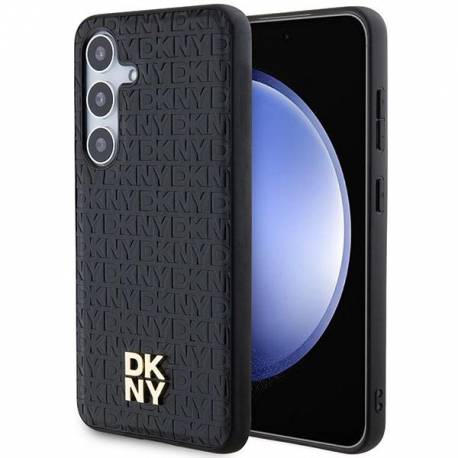 Etui Dkny Leather Pattern Metal Logo Magsafe Na Samsung Galaxy S24 - Czarne