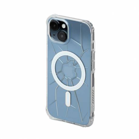 Etui Silikonowe Magsafe Kingxbar Pqy Crack Series Do Iphone 15 - Przezroczyste