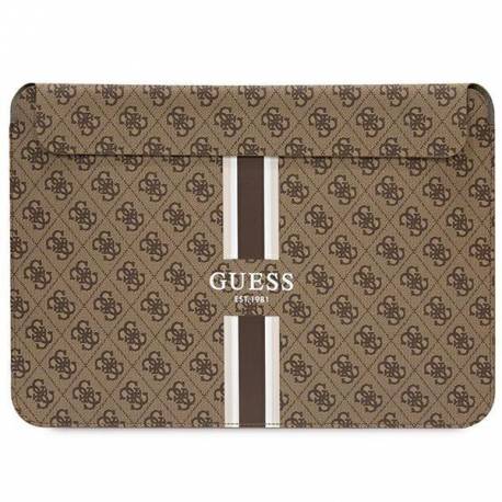 Etui Guess 4G Printed Stripes Na Laptopa 16" - Brązowe