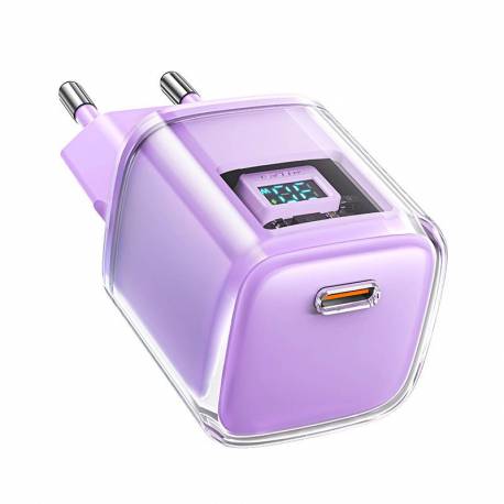 Ładowarka Acefast A53 Pd 30W Gan Usb-C Z Wyświetlaczem - Fioletowa