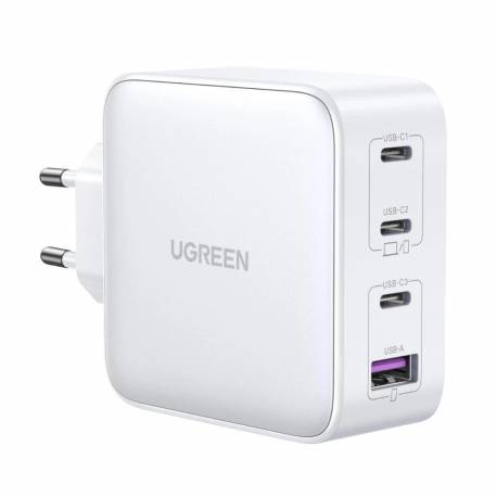 Szybka Ładowarka Gan 3Xusb C / Usb 100W Pps Ugreen Cd226 - Biała