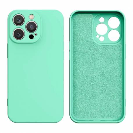 Silicone Case Etui Samsung Galaxy A14 5G / Galaxy A14 Silikonowy Pokrowiec Miętowozielone