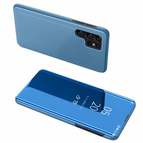 Clear View Case Etui Do Samsung Galaxy S23 Ultra Pokrowiec Z Klapką Niebieskie