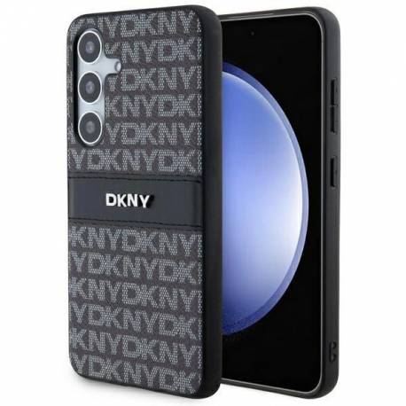 Etui Dkny Leather Mono Stripe & Metal Logo Na Samsung Galaxy S24+ - Czarne