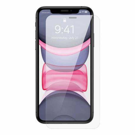 Baseus szkło hartowane do iPhone 11 / XR na cały ekran z osłoną na głośnik 0.4mm + zestaw montażowy