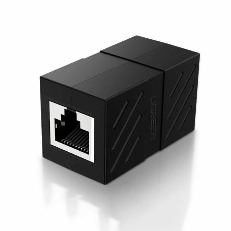 Ugreen Złączka Sieciowa Łącznik Kabli Sieciowych Ethernet Rj45 10 Gbps Czarny (Nw114 20390)