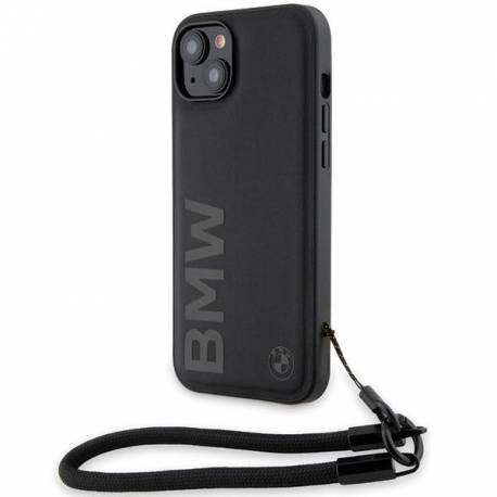 Etui Bmw Signature Leather Wordmark Cord Na Iphone 15 / 14 / 13 - Czarne