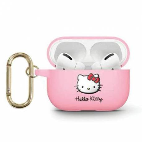 Etui Hello Kitty Silicone 3D Kitty Head Na Airpods 3 - Różowe