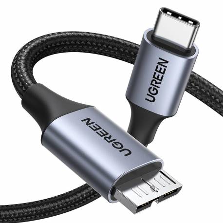 Kabel Usb C / Micro Usb-B 3.0 Ugreen Us565 5Gb/s 3A 1M - Szary