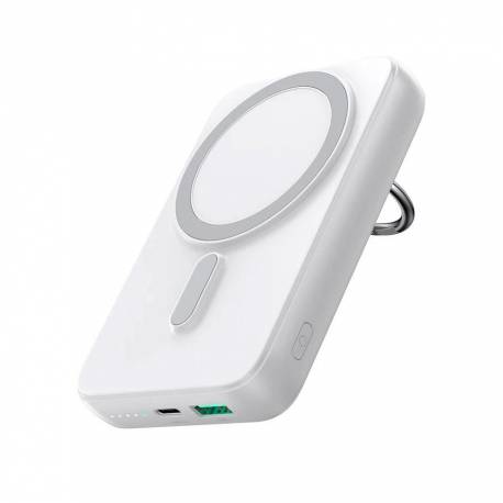 Powerbank Bezprzewodowy 10000Mah Joyroom Jr-W050 20W Magsafe Z Podstawką + Kabel Usb-C - Biały