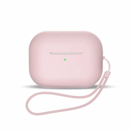 Silikonowe etui do AirPods 1 / AirPods 2 + pasek na nadgarstek smycz - różowe