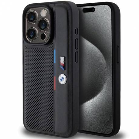 Etui Bmw Perforated Tricolor Line Na Iphone 15 Pro Max - Czarne