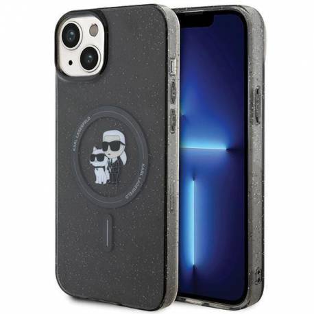 Etui Karl Lagerfeld Karl&choupette Glitter Magsafe Na Iphone 15 - Czarne