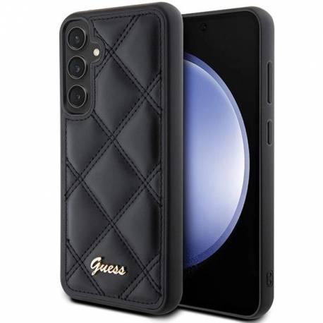 Etui Guess Quilted Metal Logo Na Samsung Galaxy S23 Fe - Czarne