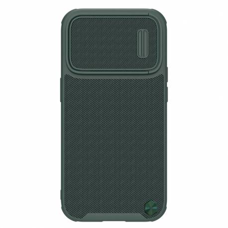 Nillkin Textured S Magnetic Case etui iPhone 14 Pro pokrowiec MagSafe z osłoną na aparat zielony
