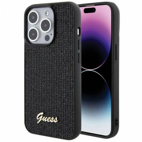 Etui Guess Disco Metal Script Na Iphone 15 Pro - Czarne