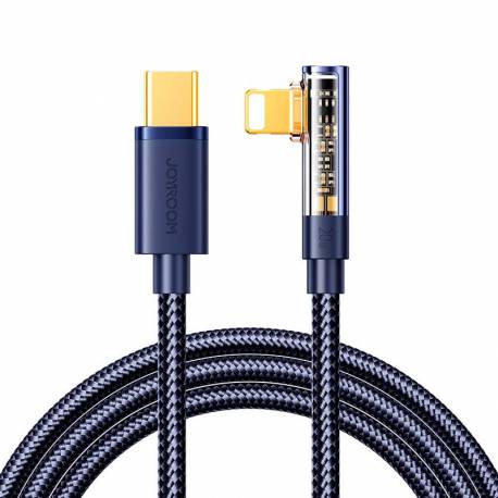 Kabel Joyroom S-Cl020A6 Lightning Kątowy - Usb-C Szybkie Ładowanie I Transfer 20W 1,2 M - Niebieski