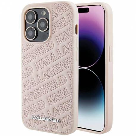 Etui Karl Lagerfeld Quilted K Pattern Na Iphone 15 Pro Max - Różowe