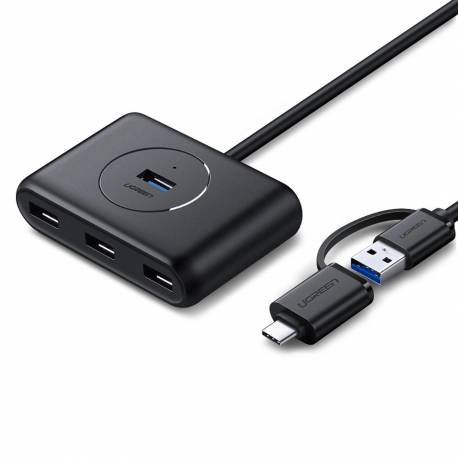 Ugreen Hub 4W1 Usb-C - 4Xusb 3.0 5Gb/s 1M Czarny (Cr113)