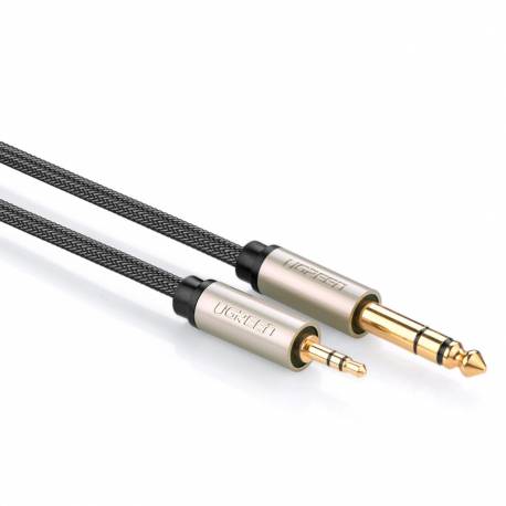 Ugreen Kabel Przewód Audio Trs Mini Jack 3,5Mm - Jack 6,35Mm 2M Szary