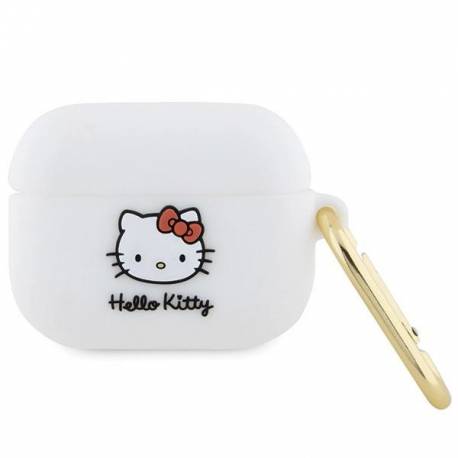 Etui Hello Kitty Silicone 3D Kitty Head Na Airpods Pro - Białe