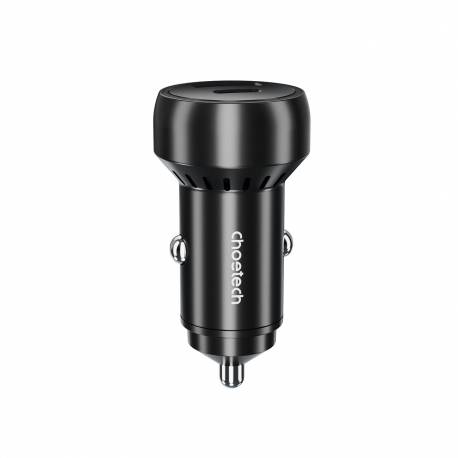 Ładowarka Samochodowa Choetech Tc0014 Usb-C Usb-A Pd 60W Z Podświetleniem Led - Czarna