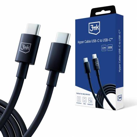Kabel 3Mk Hyper Cable Usb-C / Usb-C 100W 1.2M - Czarny