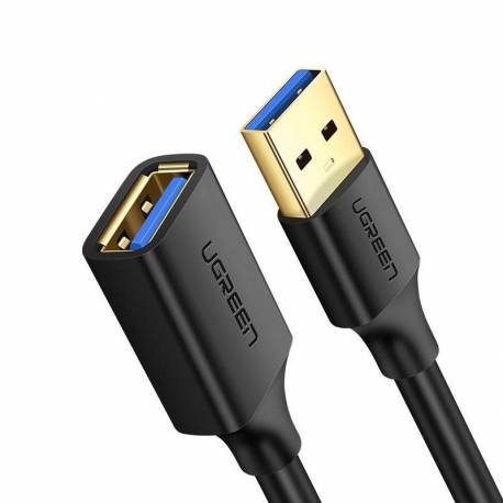 Ugreen Kabel Przewód Przedłużacz Przejściówka Usb 3.0 (Żeński) - Usb 3.0 (Męski) 3 M Czarny (Us129 30127)