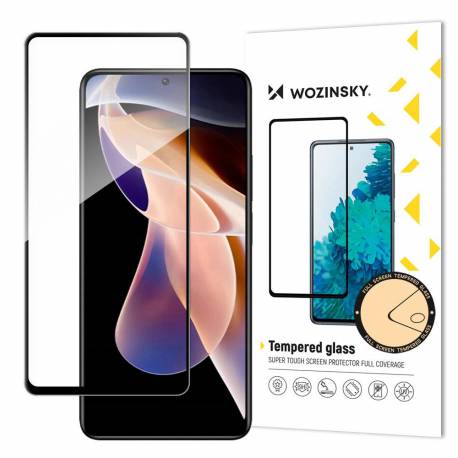 Wozinsky super wytrzymałe szkło hartowane Full Glue na cały ekran z ramką Case Friendly Xiaomi Redmi Note 11 Pro+ / 11 Pro czarn