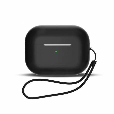 Silikonowe etui do AirPods 3 + pasek na nadgarstek smycz - czarne