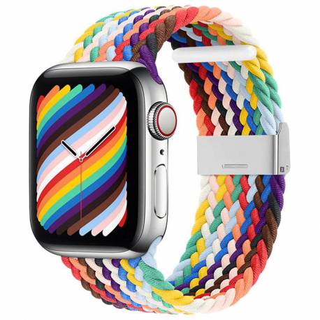 Strap Fabric opaska do Watch 6 / 5 / 4 / 3 / 2 (44mm / 42mm) pleciony materiałowy pasek bransoletka do zegarka wielokolorowy (2)