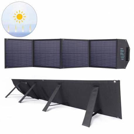 Choetech ładowarka solarna składana 2xUSB-A / 1xUSB-C PD QC 100W czarna (SC009-V2)